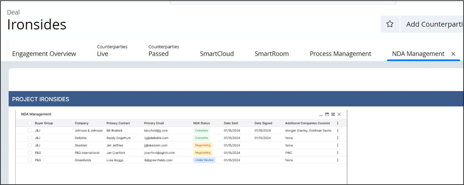 NDA Automation DealCloud