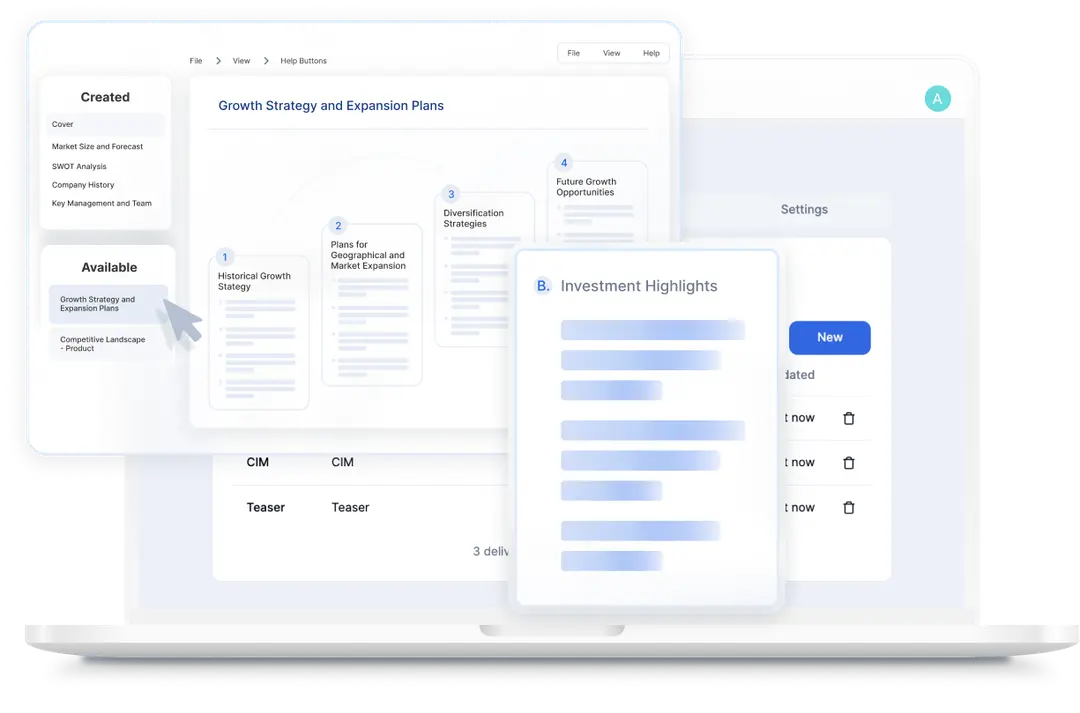 The DocuFi dashboard, showing projects and recent deliverables
